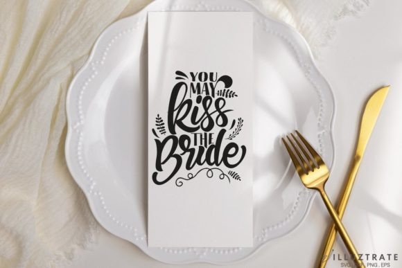 Kiss the Bride SVG Cut File for Real-World Embroidery Projects