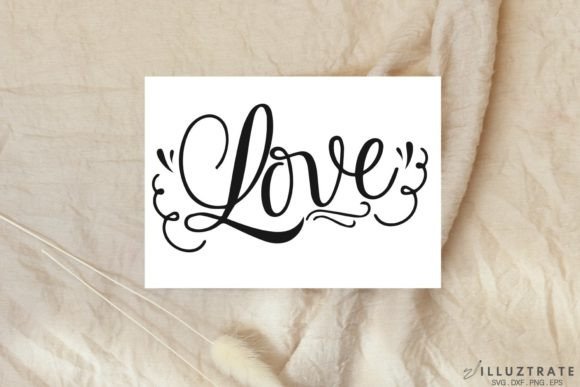 Love SVG Cut File for Wedding Projects