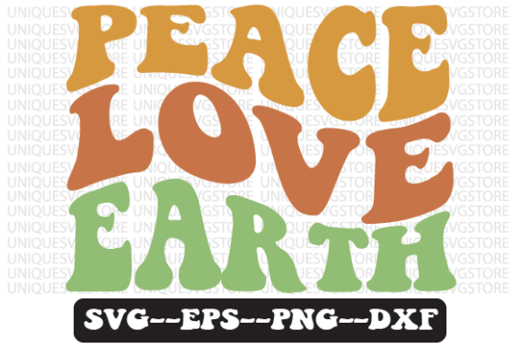 Peace Love Earth Quote Retro Svg Design Review