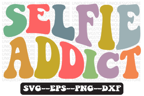 Selfie Addict Quote Retro Svg Design Review